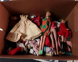 Box of Barbies and Clothes