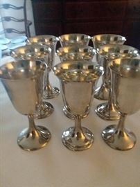 KC sterling goblets