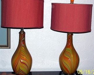 Art glass lamps