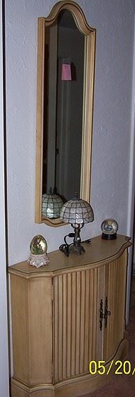 Cabinet w/ matching wall mirror