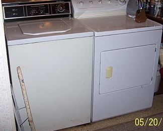 G E washer and Frigidaire dryer