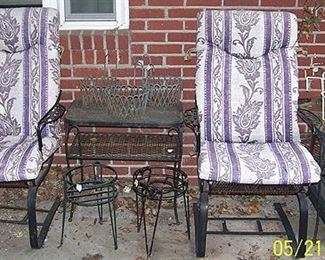 Iron patio furniture