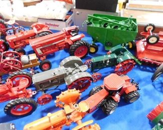 Farmall Deere Case toy tractors