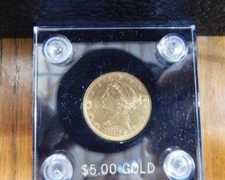 1882 $5.00 Gold Liberty coin