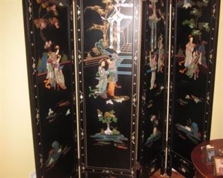 Stunning Asian Room Divider Screen Double Sided

