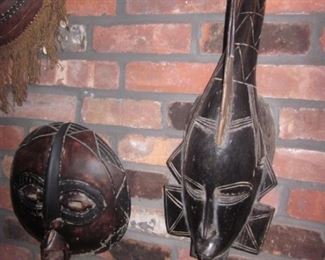 Wood African Masks Wall Decor