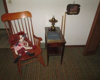 Rocking chair and end table