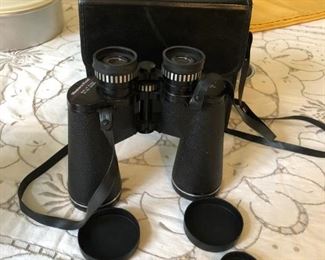 Western Field glasses with case. 