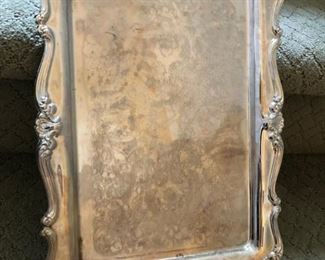 Silver serving tray (a bit tarnished but will shine again with a little TLC)