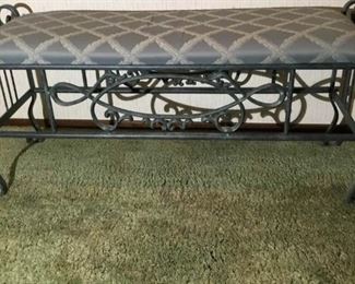Bench Metal and Upholstered
