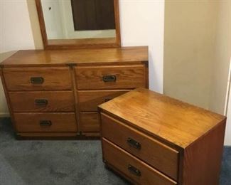 Dresser with Mirror and Nightstand