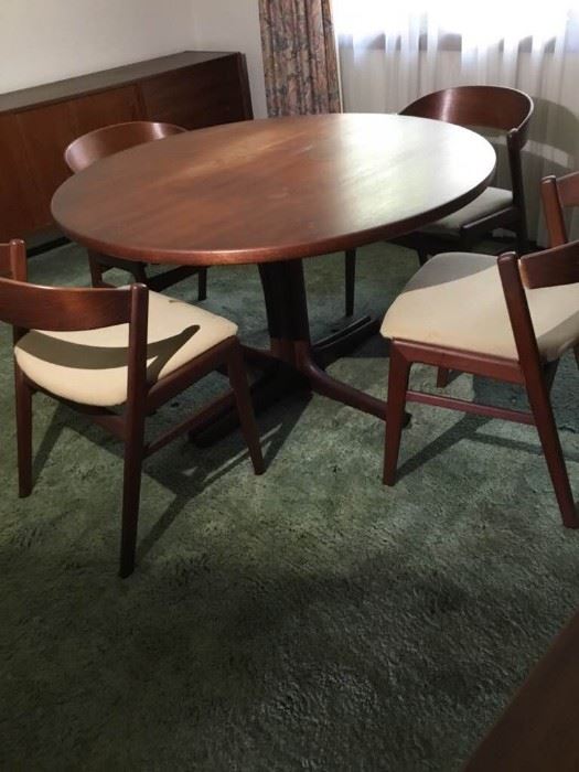Troeds Design by Nils Jonson Made in Sweden Dining Room Table and 4 Chairs, Credenza, Buffet