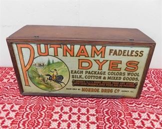 Nice Old Putnam Dyes Counter Display(Monroe Drug Company)