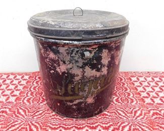 Early Japanned Toleware Sugar Canister