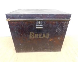 Antique Japanned Toleware Bread Box