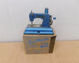 Old Child's Sew Master Sewing Machine in Box 