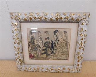 Victorian Ladies Fashion Themed Framed Print