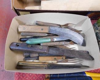 Early Flatware Items(Three Tine Forks)