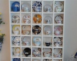 Tea cup collection and display cabinet 