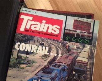 Example of one issue of TRAINS contained within the binders