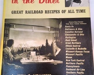 One of several vintage books on trains