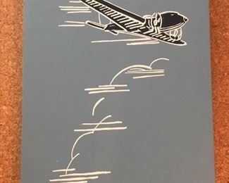 Original painting on board, "Cloud Plane" by Felice House, 2004