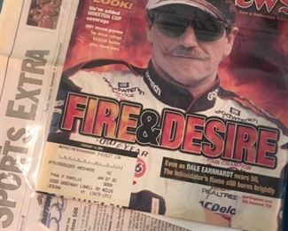 Collection of newspaper and magazine articles about Dale Earnhardt