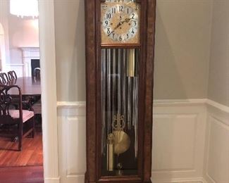 Herschide sheffield model 230 Grandfather clock.  Works.  Make me a reasonable offer please... look on eBay.  That will help u be reasonable. 