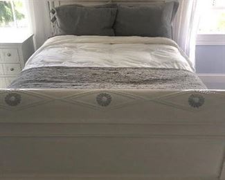 Fabulous white full bed w Mattress and box.  $450