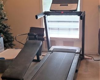 Workout Bench and Treadmill