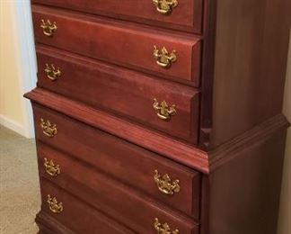 Cherry Wood Eight Drawer Chest