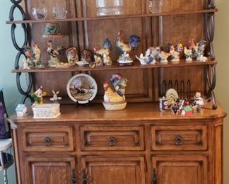 Beautiful Open French Hutch and Cabinet