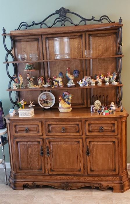 Beautiful Open French Hutch and Cabinet