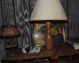 vintage wood lamp