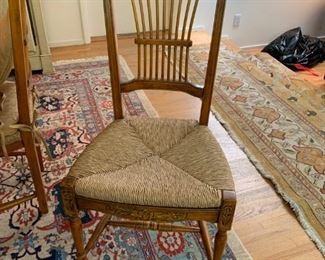 Set of 6 Carved with Spindle back Chairs ( 4+2 )