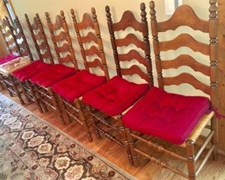 There are 9 ladder back chairs purchased in Boston.