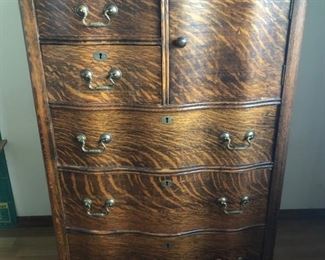 Vintage 5 Drawer Highboy Dresser