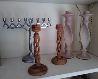 Variety of candleholders
