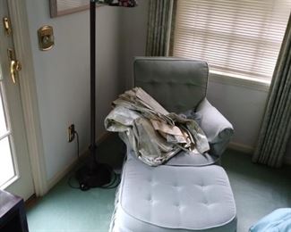 Chair with matching ottoman