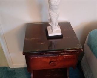 One of two mahogany night stand
