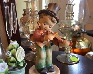 perfume bottles, vintage figurines