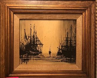 framed ship prints
