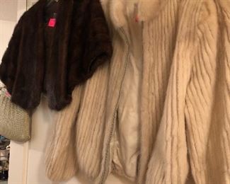 mink jacket and stole