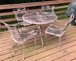 vintage wrought iron patio set