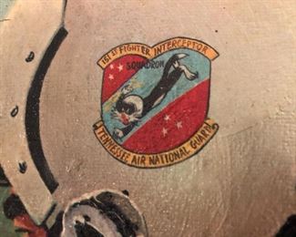151st Fighter-Interceptor Squadron closeup of helmet in painting
