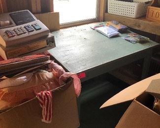 cash register, drafting desk