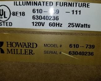 Howard Miller clock , Model # 610-739