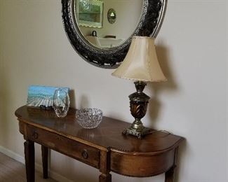 Console Table, Mirror,