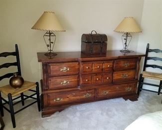 Dresser, Ladder Back Chairs