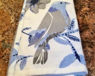 Pretty bird dish towels 